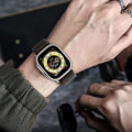 Miniatyrbillede 5 af 5: Canvas sportsrem (tre forskellige farver, eksklusive ure), kompatibel med Apple Watch rem 42/44/45/49mm, egnet til iWatch SE serie 8/7/6/