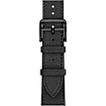Miniatyrbillede 5 af 5: Sort/Brun Kompatibel med Apple Watch Rem 42mm 44mm 45mm, Brun Læder Single Tour Erstatningsrem til iwatch Series 7 Se Series 6 Series 5 Serie