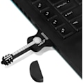 Miniatyrbild 2 av 2: USB-minne 64GB USB 2.0 Flash-enhet 64GB Söt gitarrdesign Pen Drive 64GB Tummenhet för bärbar dator, PC, bil, surfplatta, smart-TV, etc. Svart