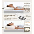 Miniatyrbild 4 av 5: Cervicalkudde för att lindra nacksmärta, ihålig design luktfria memory foam-kuddar med kylande överdrag, justerbar ortopedisk sängkudde för sömn, Con