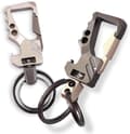 Guld + Silver 2-pack Bilnyckelring med Flasköppnare - 2 Metallringar - Pistolpipa