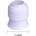 Miniatyrbillede 2 af 5: Plastik Standard Koblinger Kage Dekoration Kobling Rør Tip Kobling til Glasur Dyser, Hvid (12 Stykker, 3 x 2,5 cm)