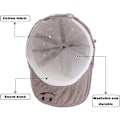 Pikkukuva 4 / 5: Puuvillainen vauvan pipo (harmaa, hatun ympärysmitta noin 46 - 48 cm) 12–24 kuukauden ikäisille tytöille ja pojille, lasten aurinkohattu, säädettävä hattu, kevät, kesä, syksy