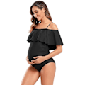 Miniatyrbillede 4 af 5: Badetøj til gravide, 1 stk. stropløs bikini, 1 stk. elegant og smart strandtøj til gravide kvinder XL