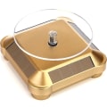 Miniatyrbilde 1 av 5: Solar Display Stand Dreieskive, Batteri Dobbel Brukt Roterende Display Gold