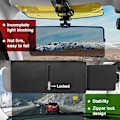 Miniatyrbild 4 av 5: Visirförlängare för bilvisir, polariserad solvisirförlängare med dragkedja, neddragbart solskydd och sidomonterat solskydd för skydd mot sol