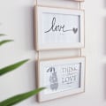 Miniatyrbild 4 av 5: Trippel foto ram set (off-white 7 tum), väggmodell, fashion väggdekoration