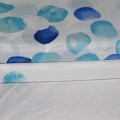 Miniatyrbillede 3 af 5: Bruseforhæng 180x100 cm (blå blade), polyester bruseforhæng med søm og krog, bruseforhæng til badeværelse