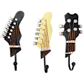 Miniatyrbilde 1 av 5: Veggkroker - Kroker for hjemmesoverom, dekorative gitarformede kroker og kleshengere for hatter, jakker, klær, 3 stk