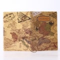 Miniatyrbild 2 av 5: Världskarta 3D passfodral (brun), modernt passfodral, ID-kortsfodral, passväska, resetillbehör för utlandsresor