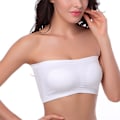 Miniatyrbillede 2 af 3: Tube Top til Kvinder Dobbelt Lag Base Uden Stålring Indpakket Brystpude Push Up BH Black