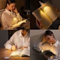 Miniatyrbilde 5 av 5: Svart Oppladbar Leselys, Leselys for Seng, Bærbar Boklampe, 3 Fargetemperaturer, Justerbar Lysstyrke, 360°C eller Fleksibel, Clip-on Seng L
