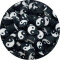 Miniatyrbillede 1 af 5: 100 stk. Søde Frugt Skiver af Ler DIY Smykketilbehør Armbånd Halskæder Øreringe Vedhæng Tai Chi Black White