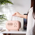 Miniatyrbillede 2 af 5: Servietdispensere, Retro Radio Mønster Servietholder, Sød Pink Servietboks, Dekorativ Servietboks, Servietboks