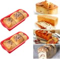 Miniatyrbillede 3 af 4: 2 STK Silikone Rektangulær Brødform, Silikone Rektangulære Brødforme til Brødbagning, Kageform Stor Størrelse Non-Stick Bageform til Brød, Quiche