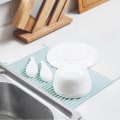 Miniatyrbillede 4 af 5: Silikone Dækkeserviet Vandtæt Varmeisolering Skridsikker Borddækning Pad Coasters white