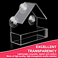 Miniatyrbild 4 av 5: Transparent akrylfoder, 3 starka sugkoppar, 15 x 15 x 6 cm Vildfågelmatare,.