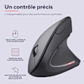 Miniatyrbilde 3 av 4: Trådløs mus, ergonomisk vertikal mus, 800-1600 DPI, 6 knapper, LED, forebygger musearm og epikondylitt, for høyrehendte, PC, datamaskin, bærbar