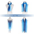 Miniatyrbild 4 av 5: Mjuk Gradient Färg Damscarf 175 * 75cm | (Blå) - Damscarf Lättvikt, Scarf Mjuk Lättvikt Sjal Mode Elegant Damscarf Gåva