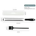 Miniatyrbillede 4 af 5: Manuelt Rivejern & Citrus Zester Premium Klassisk Skarpt Rustfrit Stål Zester Rivejern, ideelt til Parmesan, Hård Ost, Ingefær, Chokolade, Muskatnød og T