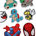 Miniatyrbillede 3 af 5: 18 stk. broderi stofmærker, Spiderman Marvel karakter Zhang Zi computerbroderi mærke Pikachu broderi stofmærker varmt mærke