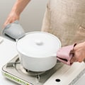 Miniatyrbilde 3 av 5: 2 stk. silikon anti-skåldingshåndtak (blå), varmeisolert matlagings anti-skåldingsklype, gryteklut, høytemperaturbestandige hansker