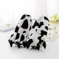 Miniatyrbilde 1 av 4: Voksne/barn Plysj Dyrepote Klør Sko Unisex Morsomme Grønne Plysj Dinosaur Klør Tøfler For Innendørs cows 40to44