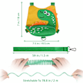 Miniatyrbilde 2 av 5: (Gul) Barnesikkerhetssele med Anti-Mistet Håndleddslink, Søte Dinosaur Barne-seler med Armbånd Bånd Stropp Bånd for Gutter Walki