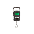 Pikkukuva 2 / 4: 75 kg riippuva matkalaukkuvaaka, elektroninen kalastusvaaka taustavalaistulla LCD-näytöllä, mittanauhalla ja 2 x 7 paristolla, sopii ulkokalastukseen, musta.