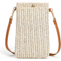 Pikkukuva 1 / 5: Valkoiset olkalaukut, naisten rennot olki- ja punotut laukut, punotut crossbody-laukut, puhelinlaukut