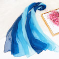 Miniatyrbild 2 av 5: Mjuk Gradient Färg Damscarf 175 * 75cm | (Blå) - Damscarf Lättvikt, Scarf Mjuk Lättvikt Sjal Mode Elegant Damscarf Gåva