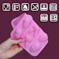 Miniatyrbillede 5 af 5: Påskeæg Chokoladeform, 2 STK Silikone Påskeæg Form, 3D Silikone Bage Chokoladeform Pink