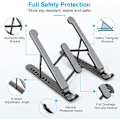 Miniatyrbillede 4 af 5: Sort Laptop Stand, Laptop Stand med 8 Justerbare Niveauer, Plastik Laptop Stand & Laptop Stand, Laptop Stand med 8 Justerbare Niveauer, Laptop Stand i Pl