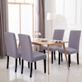Pikkukuva 2 / 3: 6 kpl, Ruokailupäällinen yleismalliin, Joustavaa lycraa, Kestävä, Kimppu, Hotelli, Ravintolasisustus hopeanharmaa, 6 kpl