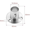 Pikkukuva 3 / 5: 304 Ruostumaton teräs korkea jalkalaippaistukka (2 kpl) 19mm