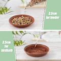 Miniatyrbillede 4 af 5: 2 STK Fuglebader, Udendørs Fuglefoder og Fuglebad, Brun Altan Fuglebader, Vildtfuglefoderdispenser, Fuglebad,