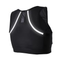 Miniatyrbilde 5 av 5: Løpevest med hydrering, unisex, én del (svart, størrelse M), ideell for terrengløping, trekking og fotturer, kompatibel med hydreringsblære 1L