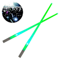 Pikkukuva 1 / 5: Led-valaisevat syömäpuikot valotikku konserttitarvike, vilkkuva tikku Green