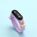 Miniatyrbild 1 av 5: Led Cartoon Barn Vattentät Elektronisk Klocka Student Sport Touchs Klocka För Flickor Pojkar Purple Daisy Butt