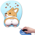 Pikkukuva 1 / 4: Yksiosainen (sininen corgi-ranneke, noin 260*220*30mm) 3D-hiirimatto rannetuella, ergonominen pehmeä silikonigeeli-pelihiirimatto, söpö corgi-koira-animehiiri