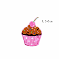 Miniatyrbillede 2 af 5: 7 stykker cupcake broderi patches, børnetøjsjakke taske med farverige stryge patches, DIY søde broderi patches, sød syproces d