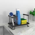 Miniatyrbillede 5 af 5: Sort Køkkenvask Opbevaring Svampebørste Holder Organizer til Bordplade Rustfrit Stål