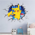 Pikkukuva 1 / 5: 40*55cm Sarjakuva Anime Seinätarra Pikachu Tarra Poikien Makuuhuoneeseen