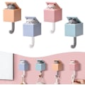 Miniatyrbild 1 av 5: 4-delad Kawaii katt dörrkrok, pop-up söt katt praktisk krok, tecknad djur nyckelringskrok, används för dörrkrok väggdekoration, nycklar, hattar, jackor, handdukar
