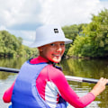 Miniatyrbilde 5 av 5: To-delt (svart og hvit) bambushatt, solhatt for barn, solhatt med smilefjes, solbeskyttende reisehatt, fiskehatt for gutter og jenter