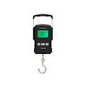 Pikkukuva 1 / 4: 75 kg riippuva matkalaukkuvaaka, elektroninen kalastusvaaka taustavalaistulla LCD-näytöllä, mittanauhalla ja 2 x 7 paristolla, sopii ulkokalastukseen, musta.