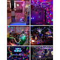 Miniatyrbilde 5 av 5: Lydaktiverte Partylys med Fjernkontroll Dj-belysning, Diskokule Strobelys 7 Moduser Scenebelysning for Hjemmerom Dansefester Bursdag Karaoke