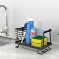 Miniatyrbillede 4 af 5: Sort Køkkenvask Opbevaring Svampebørste Holder Organizer til Bordplade Rustfrit Stål