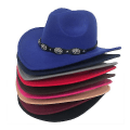Miniatyrbild 2 av 2: Cowboyhatt i konstläder, resekepsar, modevästern Blue
