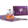 Pikkukuva 1 / 5: Syntymäpäiväkortti lahjaksi lapsillesi, ystävillesi ja rakastajillesi, 3D Pop Up -onnittelukortti avaruus ja astronautti